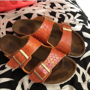 Snakeskin Birkenstock’s